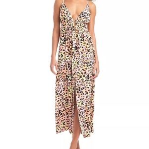 - NWT Bar III Women's Animal-Print Swim Cover-Up Maxi Dress Large